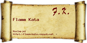 Flamm Kata névjegykártya